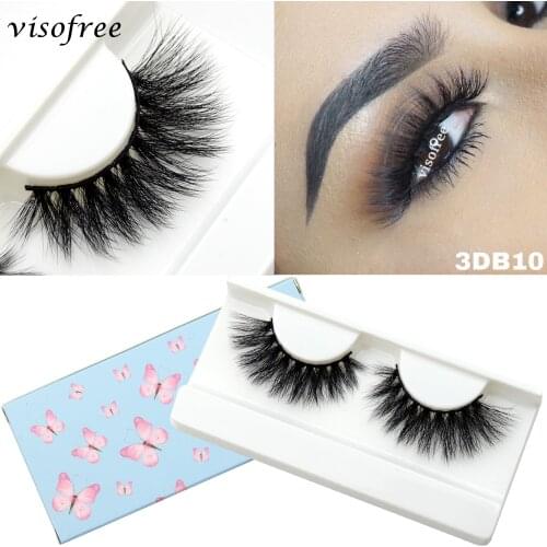 Visofree Makeup Eyelashes 3D Mink Lashes Fluffy Soft Wispy Volume Natural long Cross False Eyelashes Eye Lashes Reusable Eyelash