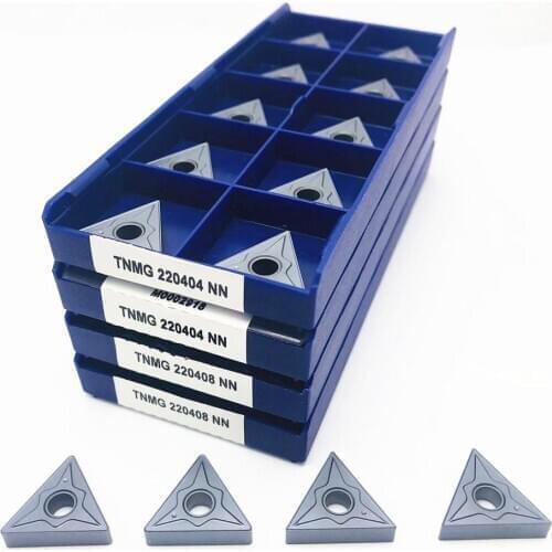 10PCS lathe tool TNMG220408 TNMG220404 NN LT10 external turning tool PVD carbide insert CNC lathe parts tool milling cutter TNMG