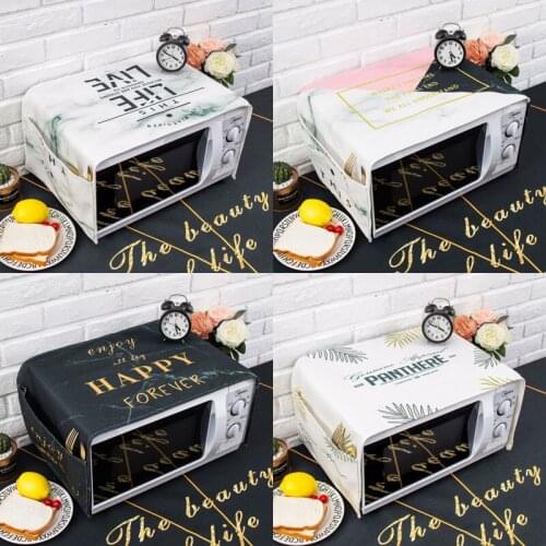 Nordic style Cotton and hemp letter Microwave oven dust cover Cobertura para beterraba Cubierta de polvo para horno