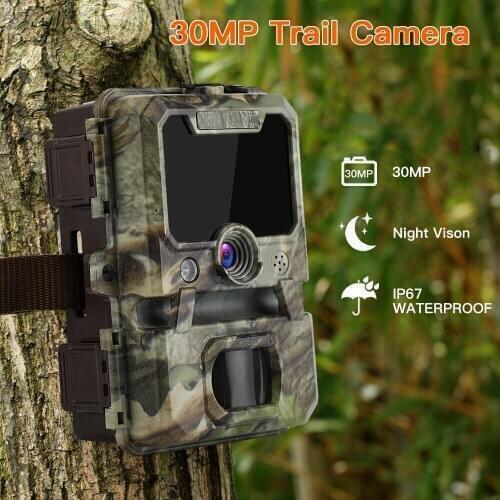 Boblov thermal imaging camera hunting 30MP Infrared Night Vision Trail Cameras 1080P Photo Traps Wildlife Cam Scouting Chase