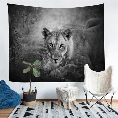 Lion Printed Living Room Decoration Wall Hanging Tapestry Yoga Mat Rug Home Decor Art