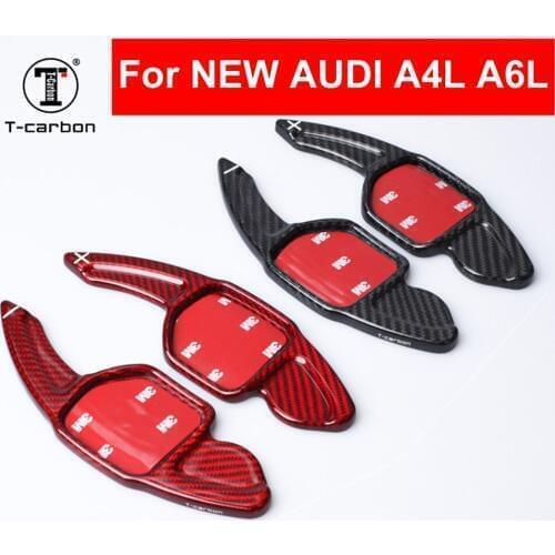 Carbon Fiber Steering Wheel Shift Paddles Paddle Extenesion For New Audi A3 A4L A5 A6L A7 A8 S5 S6 S7 S8 Q3 Q5 Q7 TT Car Styling