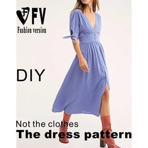 Skirt pattern 1:1 cutting drawing dress female soil clothing design drawing BLQ-408