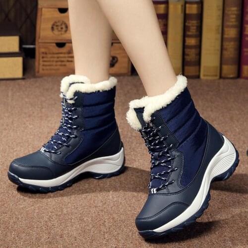 2021 New Women boots non-slip waterproof winter ankle snow boots women platform winter shoes with thick fur botas mujer