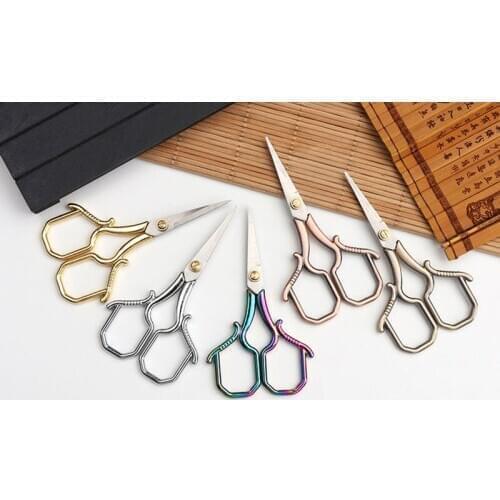 1Pcs Stainless Steel Embroidery Scissors Vintage Scissors Sewing Fabric Cutter Tailor Scissor Thread Scissor Tools for Sewing