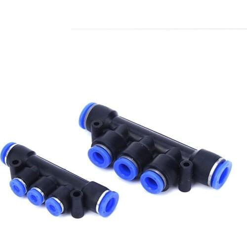1pcs PKG series 5-way joint Pneumatic Quick Coupling Gas Pipe Plastic Connector Fitting Tube