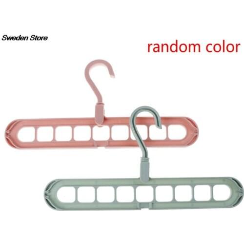 1pc Drying Rack Free Rotate Multi-port Hangers Plastic Scarf Clothes Organizer Wardrobe Racks Support Circle Clothes Hanger
