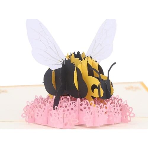 10pcs 3D Animal Bee Handmade Kirigami Origami Wedding Party Invitation Cards Greeding Birthday Card Postcard