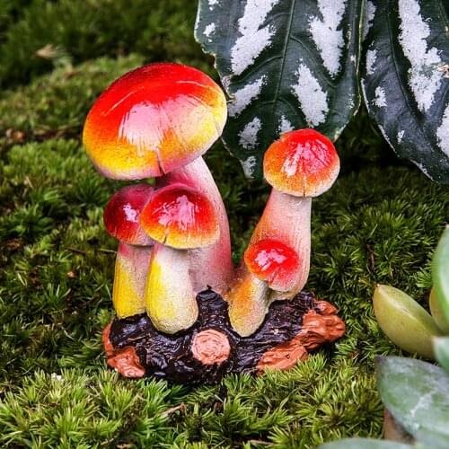 10pcs Fairy Garden Miniatures Garden Decorations Accessories Mini Resin Crafts DIY Bonsai Figurine Mushroom Dollhouse Miniatures