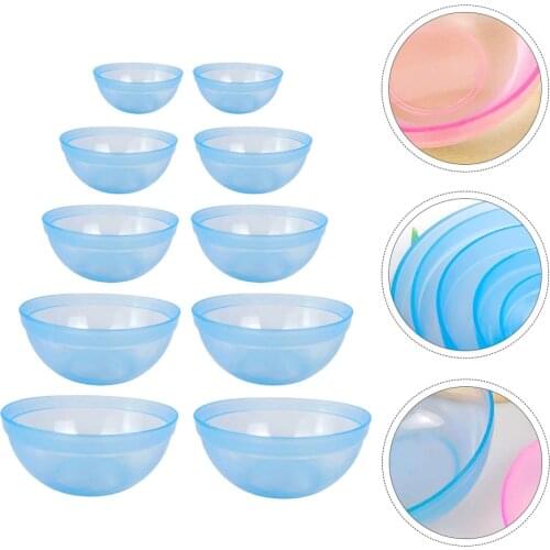 10Pcs Facial Mask Mixing Bowl DIY Mask Bowl Beauty Salon Supply Random Color