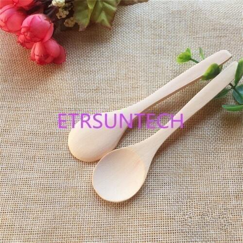 1000pcs Small Wooden Spoons Natural Eeo-Friendly Mini Honey Spoons Kitchen Mini Coffee Teaspoon Kids Ice Cream Scoop Tableware