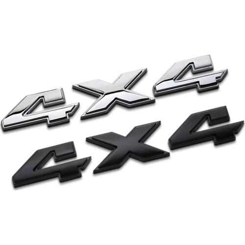 3D 4 X 4 Chrome Logo Decal Emblem Logo Car Sticker Badge Decoration Trunk Automobile Accessorices For Highlander Coolway