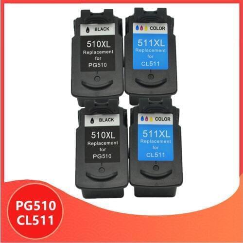 4PC PG510 CL511 Ink Cartridge Replacement for Canon PG 510 pg-510 CL 511 for MP240 MP250 MP260 MP280 MP480 MP490 IP2700MP499