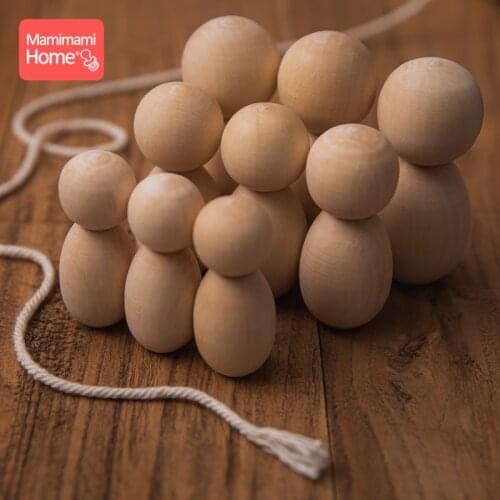 50pcs Wood Peg Doll 60/70/80mm Maple Unpainted Handmade Unfinished Decor Doll Teething Toy DIY Wooden Blank Dolls Children Goods