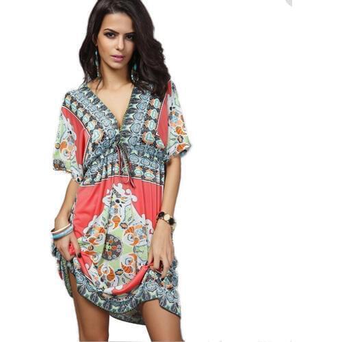 African Dresses For Women Dashiki Print African Men Clothes Hippie Shirt Caftan Vintage Unisex Tribal Mexican Top Bazin Riche