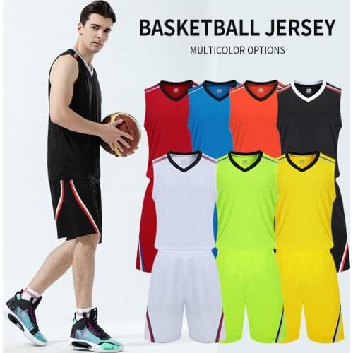 Basketball Uniform Sleeveless Set Sport Team Basketball Jersey Suits Soccer Clothes Set Uniform Set