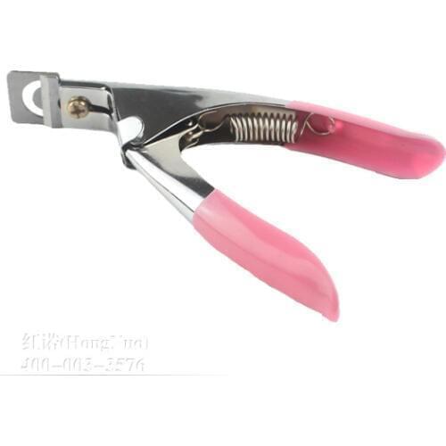 Free Shipping Pink Manicure Nail Cutter Stainless Steel Nail Clipper Acrylic Gel False Nail Tip Cutter Clipper Nail Scissors