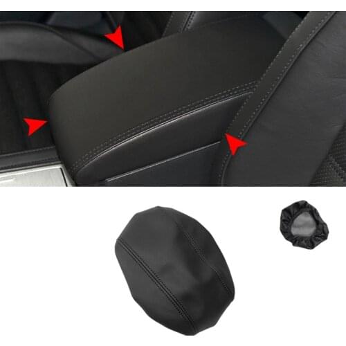 Soft Leather Center Armrest Cover For VW Passat 2010 2011 2012 2013 2014 2015 Car Center Control Armrest Box Surface Cover Trim