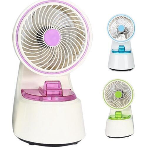 DMWD Newest Multifunctional Water Mist Cooling Fan 220V Desktop Home Mini Ultrasonic Arom Air Humidifier Air Conditioner