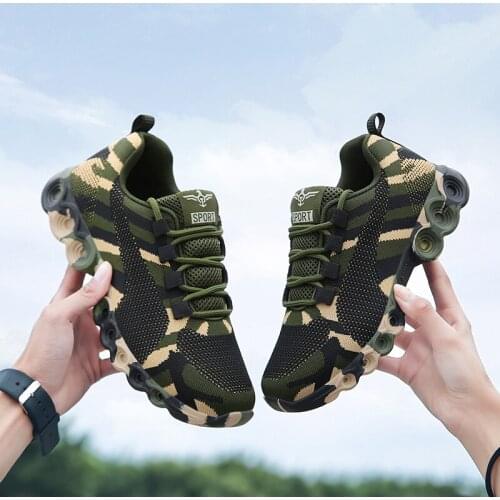 2020 Hot Sale Camouflage Fashion Sneakers Army Green Couple Ladies Breathable Casual Shoes Men And Women Plus Size 35-44 Shoes