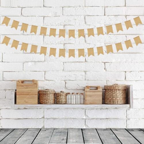 15Pcs Dovetail flag for Birthday Party New Year Wedding Engagement Christmas Valentines Day 3.5M linen Banner