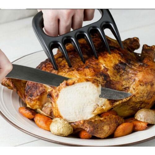 Bear Claw Meat Separator 1 pair bear grab barbecue fork bear claw meat splitter food fork tear meat splitter BBQ kitchen tool