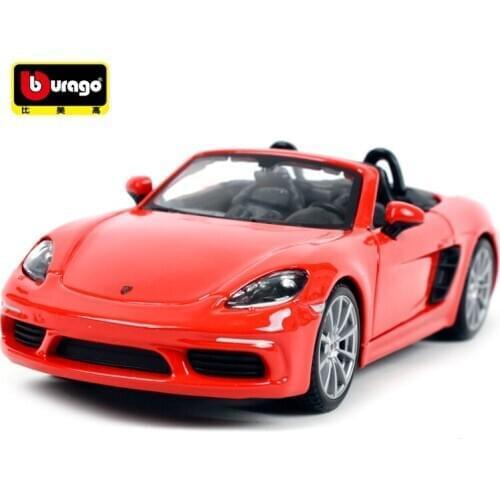 Bburago 1:24 Porsche 718 Boxster Sports Car Diecast Model Car Toy New In Box Free Shipping 21078
