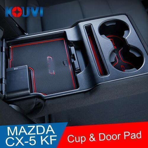 For 2017 2018 Mazda CX-5 CX5 CX 5 Gate Slot Mats Nonslip Cup Pad Antislip Door Groove Mat Car Accessories18pcs