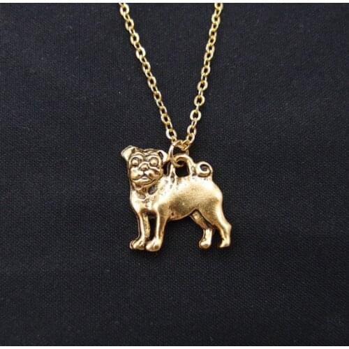 Wholesale Unique Vintage Gold Silver Personalized Pug Necklace High Quality Design Hunger Games Pendant Necklace