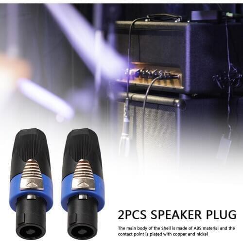 2Pcs Audio Speaker Plug Connectors Outdoor Music Listening Supplies 4 Pole Accessories for Neutrik Speakon NL4FC