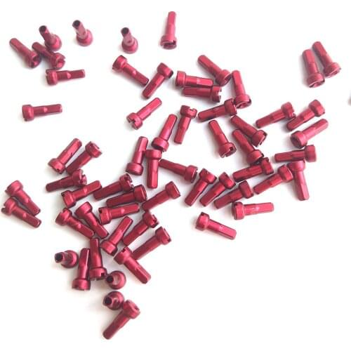 Primwon MV MTB Bike Road Bicycle Spoke Red Nipple 14G 2.0 14mm Aluminum Alloy Ultralight Nipples 50 72 100 Pcs