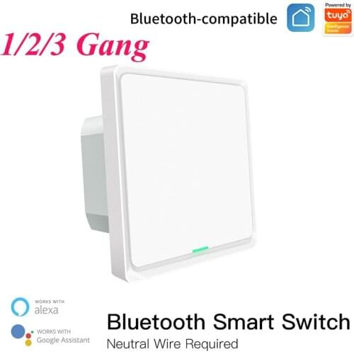 10A Tuya Smart Switch Bluetooth Sigmesh Zero Fire Multi-control Smart Life APP Remote Voice Timer Work With Alexa Google Home