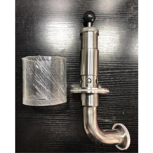 1.5" Tri Clamp 0.2-2.2 Bar SUS 304 Stainless Sanitary Adjustable Vacuum Pressure Relief Safety Valve