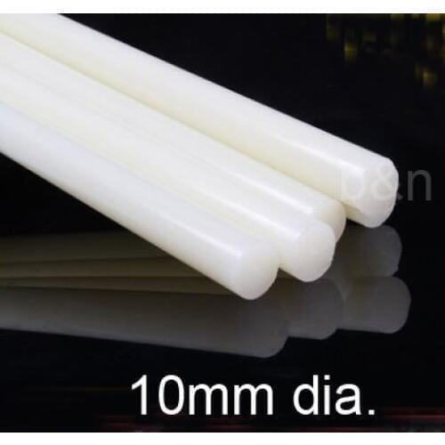 10mm dia. Pure Nylon bar PA66 1010 Wear-resisting rods,2pcs/lot