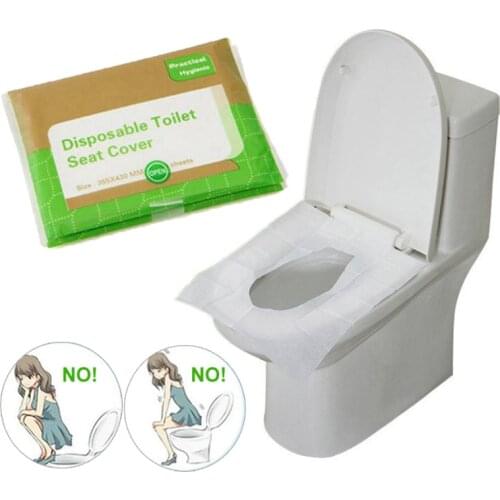 10pcs Disposable Toilet Seat Cover Travel Hygienic Health Safe Camping Toilet Seat Cover Household Bathroom Supplies Dropship