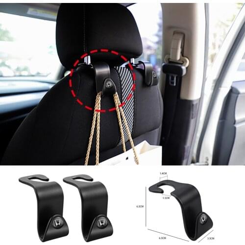 2Pcs Universal Car Styling Seat Back Hook For Honda Pilot City CRV CRZ Dohc Fit Insight Inspire Legend URV Vezel Vtec XRV RR SI