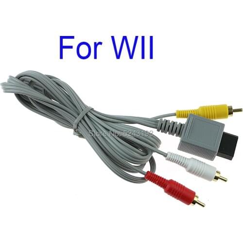 20PCS For Nintend Wii Portable 1.8m Main 480p Component Game Cable For Wii HDTV Audio Video AV 3RCA Game Adapter Video Cable