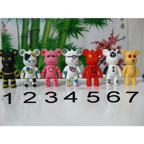 2016 Hot Violence bear usb flash drive girls mini cartoon usb flash drive 8g16g 32g 64g 128g personalized usb flash drive