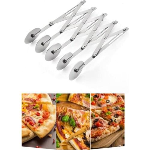 3/4/5/6/7 Wheels Pizza Slicer Separator Cutter Dough Divider Side Pasta Knife Flexible Roller Blade Pizza Pastry Peeler Bakeware