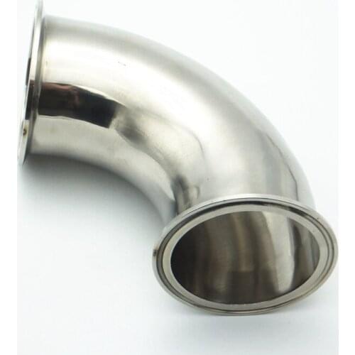 3" 76mm OD 304 Stainless Steel Sanitary Ferrule 90 Degree Elbow Pipe Fitting For Home Brew Homebrew Fit 3" Tri Clamp