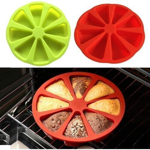 8 Cavity Scone Pans 3D Silicone Cake Mold DIY Baking Pastry Tools Cake Mould Oven Bread Pizza Bakeware Jelly Cupcake Mold