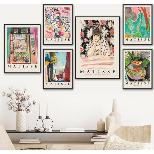 Abstract Matisse Vintage Woman Landscape Wall Art Canvas Painting Nordic Posters And Prints Wall Pictures For Living Room Decor