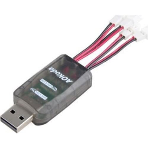 AOKoda CX405 4CH Micro USB Battery Charger For 1S E010 Tiny Whoop Lipo