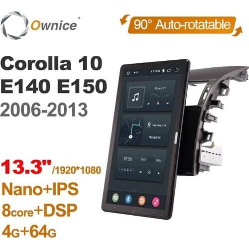 Tesla Style PX6 Android 10.0 Car Multimedia Video Player GPS Navigation Stereo For Toyota Corolla 10 E140 E150 2006-2013 Radio