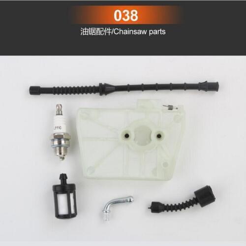 Free shipping of 1 set Chainsaw ms038 air filter assembly oil gasoline pipe oil filter is applicable to Stl MS038 chainsaw