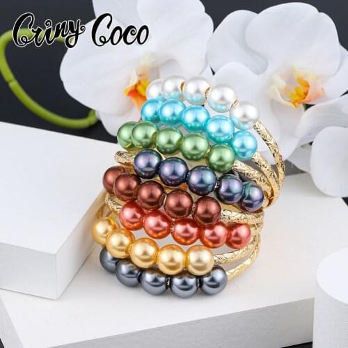 Cring Coco Copper Bangle Polynesian Micronesia Hawaiian Jewelry Traditional 7 Color Pearl Bracelets Bracelet Wholesale for Women