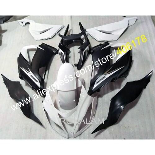 For Kawasaki Ninja ZX-6R 2013 2014 2015 2016 2017 2018 ZX 6R 636 ZX636 ZX-636 ZX6R White Black Fairings Kit (Injection Molding)