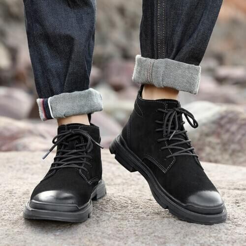 Home boots man cowboy Winter top work shoes riding men winter ANKLE ankle western mens vintage high leather dress for coturno