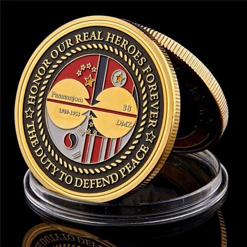1950~1953 American Korean War Line 38, 9th Army Tank Commemorative Collectible Coin Lucky Coin Coin Challenge Coin