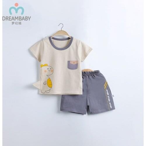 Baby Boys Clothing Sets 2021 Summer New Kids Baby Casual Cotton Suits Cartoon Print T Shirts Shorts Child 2pcs Set for Boy 2-7 Y